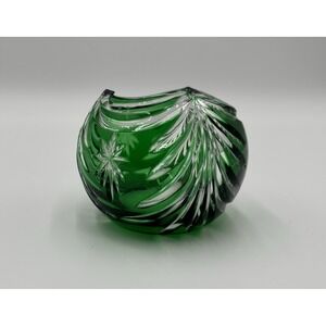 Vintage Lenox Emerald Green Bowl LC76‎ Cut Star / Swag Discontinued
